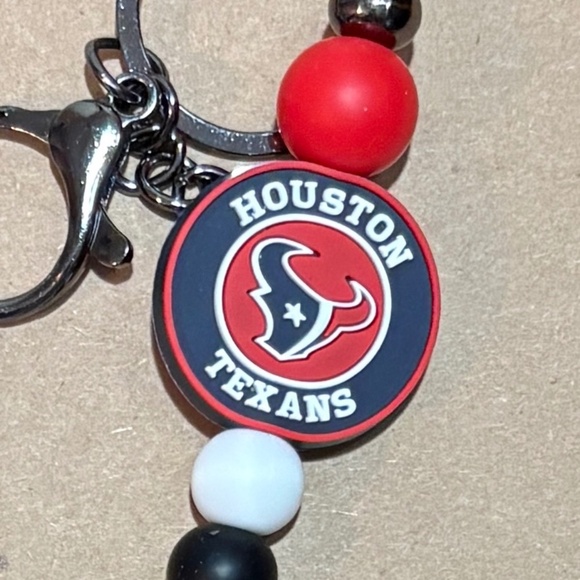Silicone Bead Keychain - Houston Texans - Picture 2 of 2